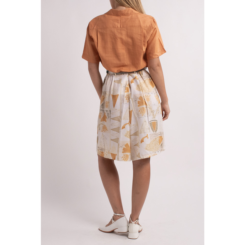 White Patterned Oversized Shorts - image 5